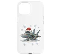 Luces de Navidad envueltas en Aviones Militares F-18 Hornet Carcasa para iPhone 15