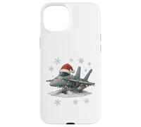 Luces de Navidad envueltas en Aviones Militares F-18 Hornet Carcasa para iPhone 15 Plus