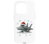 Luces de Navidad envueltas en Aviones Militares F-18 Hornet Carcasa para iPhone 15 Pro