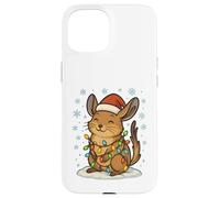Luces de Navidad envueltas en un Lindo Amante de los Animales Viscacha Carcasa para iPhone 15