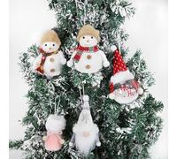 Luces de Navidad para exteriores, decoración de árbol de Navidad, muñeco de nieve, colgante de ambiente festivo, arreglo de estrella, colgante de estrella, muñeca sin rostro, búho, botas, adornos de