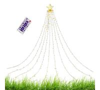 Luces de Navidad solares al aire libre 3.5m LED con control remoto y
