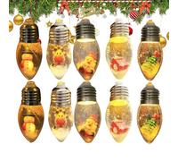Luces De Navidad Vintage, Luces De Cadena De Globos De Nieve De Navidad, Bombillas LED De Cadena De Luces Para Interiores Y Exteriores, Luces De Hadas De Árbol De Navidad Con Pilas, Luces De Bombillas