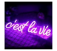 Luces de neón decorativas Lámpara de neón con atmósfera relajante C'est La Vie para decoración pared, luces letras