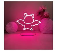 Luces de neón Letrero De Neón De Murciélago, Lámpara De Mesa LED USB De Murciélago Para Dormitorio, Tienda De Mascotas, Fiesta, 33cmx40cm