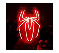 Luces de neón Letrero De Neón De Spider Anime: Decoración De Pared Con LED USB Multiusos, Para Sala De Juegos, Cueva De Hombres, Lámpara De Letrero De Bar De 26cm×32.5cm