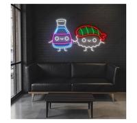Luces de neón Letrero Luminoso De Neón Con Texto Sushi And Soy Sauce, Ideal Para Decorar Paredes De Restaurantes De Comida Japonesa, 51cm