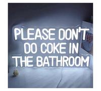 Luces de neón Letreros De Neón Con Letras Alimentadas Por USB Que Dicen Please Don't Do Coke In The Bathroom Y Son Adecuados Para La Decoración De Paredes 23.5cmx43cm(UN)