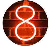 Luces de Neón Señales Luminosas, El Número de Neón del LED Enciende la luz Decorativa de la Noche de la Pared de la luz de Neón Funciona con Batería USB (8)
