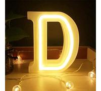 Luces de Neón Señales Luminosas Luces de Letras LED de Neón, Luces de Letras LED Iluminadas Letras de Luces de Marquesina Letras de Luces Letreros de Neón Batería USB (D)