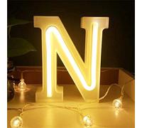 Luces de Neón Señales Luminosas Luces de Letras LED de Neón, Luces de Letras LED Iluminadas Letras de Luces de Marquesina Letras de Luces Letreros de Neón Batería USB (N)