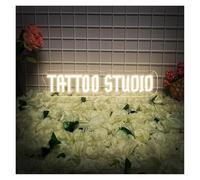 Luces de neón Tattoo Studio Letrero De Neón Luz LED Para Salón De Belleza Tienda Decoración De Pared Comercial Lámpara Iluminada Por USB Regulable 15.75inx3.62in(Warm)