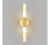 Luces de pared de acrílico nórdico dorado/negro para interiores, minimalista, moderno, LED, espejo de baño, lámpara de pared frontal, lámparas de noche para dormitorio, iluminación de fondo para sala