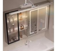 Luces de pared Luces Mirador de baño LED interior con sensor de movimiento con lámpara giratoria 180 °+180 ° Rotación Acrílico para el baño del corredor de dormitorio (luz de la luz plateada de 70