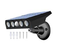 Luces De Pared Solar Impermeables: Accesorio De Valla LED Al Aire Libre, Lámpara De Cámara Falsa | Iluminación Decorativa Para Patio, Iluminación Nocturna Del Jardín, Luz De Seguridad Para El Frente D