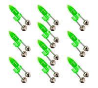 Luces de pesca LED brillantes, alarma de alerta de picaduras de caña de pescar nocturna LED con indicadores de anillos de campanas gemelos para pescadores que soportan luces brillantes para la noche