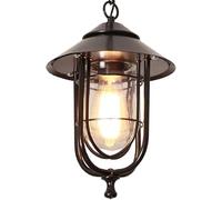 Luces de porche colgantes Lámpara de techo para exteriores Lámpara colgante de aluminio victoriano antioxidante - Colgante colgante impermeable Lámpara de cristal ligera Lámpara de metal rústico Made