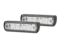 Luces De PosicióN Del Techo,Luz Solar Para Cabina 2 Luces De Visera 24 V Uso Apto Para MAN TGA TGL TGM TGS TGX, Posición For Techo Cabina Camión, Lámparas 81252606121 81.25260.6121(2pcs White)