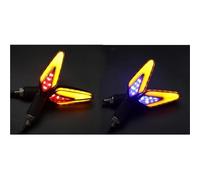 Luces De Posición Intermitentes para Motocicleta para Benelli TRK 251 Luces Intermitentes De Freno, Resistentes Al Agua, para Uso Diurno.(Red and Blue)