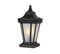 Luces de Poste Europeas al Aire Libre Impermeable IP54 jardín Pared Pilar lámpara Puerta Columna lámpara decoración Patio antorcha Patio Villa jardín Aluminio E27 Vidrio Linterna Accesorio
