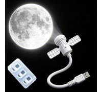 Luces de proyector para dormitorio, lámpara ajustable de 360 grados en forma de satélite