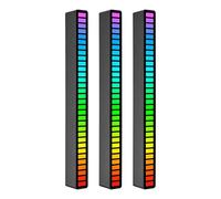 Luces de Ritmo Control Sonido RGB Atmósfera Activadas por Voz con Modo Espectro Audio 18 Colores Ajustables y Brillo Regulable Portátiles USB Type-C para Coche Sala Juegos Decoración Escritorio Estudi