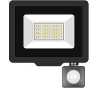 Luces de seguridad Luz inundación LED inducción con sensor PIR ajustable Reflector al aire libre for patio, jardín(Nature,20W)