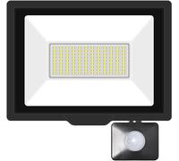 Luces de seguridad Luz inundación LED inducción con sensor PIR ajustable Reflector al aire libre for patio, jardín(Warm,75W)