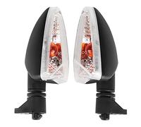 Luces de Señal de Giro, 1 par de Luces Indicadoras de Giro de Motocicleta, Lámpara de Señal de Giro de Motocicleta, Compatible con Tiger 800 2011-2013, Daytona 675 / R 2009-2014 (Blanco negro)