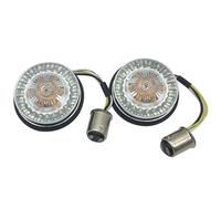 Luces De Señal De Giro Kit De 1 Par Luces Señal Giro para Motocicleta para Harley Road Glide Touring Sportster con Base 1156 1157, Intermitentes Imper(White and Yellow 1157,X-1)