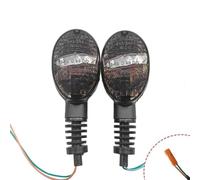 Luces De Señal De Giro Luz Direccional para Motocicleta para para Ninja 250R, para Vulcan S 650, D-Tracker 125, 150, 250, W800 Cafe, Intermitente Delantero Y Trasero Imper(Fumar,Luz)
