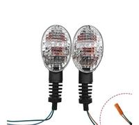 Luces De Señal De Giro Luz Direccional para Motocicleta para para Ninja 250R, para Vulcan S 650, D-Tracker 125, 150, 250, W800 Cafe, Intermitente Delantero Y Trasero Imper(Claro,Luz)