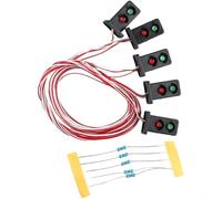 Luces de señal enanas de 2 aspectos 5 unids rojo verde LED para ferrocarril pista señal luz modelo escala HO