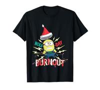 Luces de Sombrero de Papá Noel de Minion Burnout de Holi-Day Camiseta