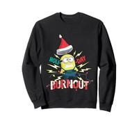 Luces de Sombrero de Papá Noel de Minion Burnout de Holi-Day Sudadera