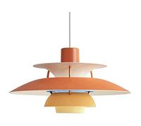 Luces De Techo Lámparas De Candelabros, Diseño Industrial E27 Luz Colgante para Dormitorio Sala De Estar Cocina Café, Araña De Hierro Ph5 Naranja, 40Cm Interesting