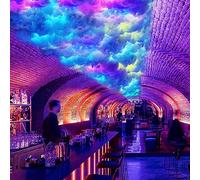 Luces de techo LED 3D con efectos de trueno RGB, control de aplicación para sala de juegos dinámica, bar, fondo de fiesta