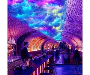 Luces de techo LED 3D con efectos de trueno RGB, control de aplicación para sala de juegos dinámica, bar, fondo de fiesta