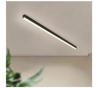 Luces de techo LED Lámpara lineal de aluminio moderna Montaje semi empotrado Luz de pared minimalista Decoración Luz de fondo Temperatura de 3 colores, para cocina, dormitorio, sala de estar, 120 cm