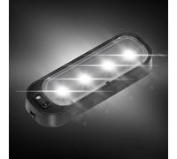 Luces De Umbral LED - Iluminación De Bienvenida Recargable USB Inalámbrica | Luces Sensor Cortesía Puerta Coche Universal | Luz Estroboscópica De Advertencia Ambiental Anticolisión, Instalación Fácil,