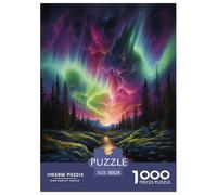 Luces del Norte en Noruega Puzzles Imposible,desafío for Adults Juego EduGatoivo 1000 Piezas Obra De Arte De Juego De para Adultos, Regalos A Partir De 14 Años 38x26cm/1000pcs