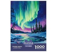 Luces del Norte Puzzle De 1000 Piezas para Adultos paisajes Naturales Rompecabeza Clásicos Juguetes Desafiantes Pintura Obra De Arte De Juego 38x26cm/1000pcs
