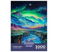 Luces del Norte Rompecabezas De 1000 Piezas para Adultos Y Niños paisajes Naturales Clásicos Diversión Pintura Juguete Educativo Juego Familiar 38x26cm/1000pcs