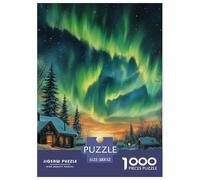 Luces del Norte Rompecabezas De 1000 Piezas para Adultos Y Niños paisajes Naturales Exclusivo Diversión Pintura Juego Familiar 52x38cm/1000pcs