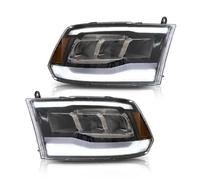 Luces Delanteras Coche para Dodge para Ram 1500 2500 3500 2009 2010-2018 Luces Delanteras LED Completas Conjunto De Faros Accesorios De Coche Plug and Play 2 Uds Faros Faros Delanteros Conjunto