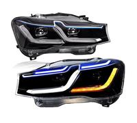Luces delanteras de coche Compatible con BMW X3 F25 Faro delantero 2011-2018 X4 F26 Conjunto de faros delanteros Actualización Señales DRL Accesorios automotrices(2011-2013 X3)