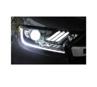 Luces delanteras de coche Compatible con Ford Ranger 2016-2019, faros delanteros Thunder Everest, luz antiniebla, luz de circulación diurna DRL H7, bombilla bixenón(LED IN LOW BEAM)
