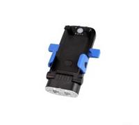Luces Delanteras Potentes con Claxon para Seguridad | 4 funciones en 1: dual, para soporte móvil, para power bank, claxon; seguridad total(Blue)