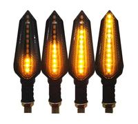 Luces Dirección Señales Luces Giro para Motocicleta E24 Luz Intermitente Flujo Continuo Indicador Señal Giro 12 LED Luz Ámbar Intermitente 12 V Aprobado para M10 Marca E