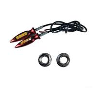 Luces direccionales LED secuenciales para motocicleta con efecto fluido, apto para la mayoría de motocicletas, carcasa de plástico, para conectar y usar fácilmente (morado)